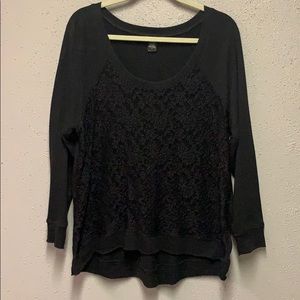 Torrid 1X black lace sweater